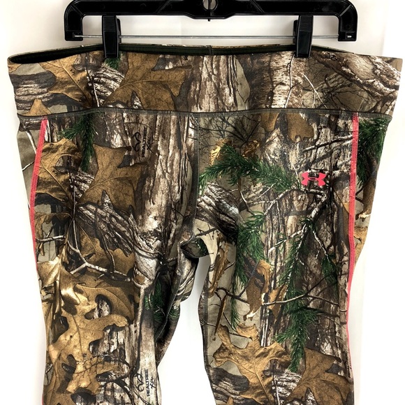 Under Armour ColdGear Camo Leggings Pants Infrared - Picture 2 of 8